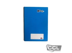 Caderno brochuro 1/4 capa dura costurado - 96 folhas azul Mxima