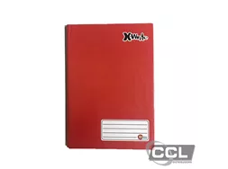 Caderno brochuro 1/4 capa dura costurado - 96 folhas vermelho Mxima