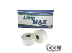 Papel higinico 300m 100% celulose com 8 rolos Limp Max - 8346
