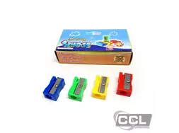 Apontador de plástico comum Leo&Leo - 4529 caixa com 24 unidades