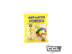 Balão n° 9 redondo liso cristal pacote com 50 unidades Art-Latex