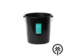 Balde plstico 10L preto recycle Plasvale 163