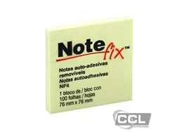 Bloco adesivo Notefix amarelo 76mm x 76mm com 100 folhas 3M