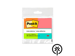 Bloco adesivo Post-it 653 tropical 38mm x 50mm 4 blocos por embalagem c/50 folhas cada 3M