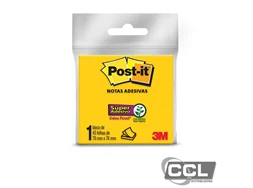 Bloco post-it 654 amarelo neon 76mm x 76mm com 45 folhas 3M