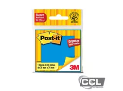 Bloco post-it 654 azul 76mm x 76mm com 45 folhas 3M