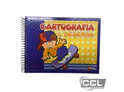 Caderno cartografia capa dura - 96 folhas Mxima