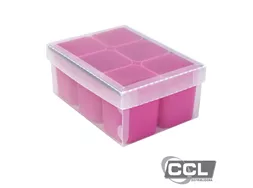 Caixa organizadora de objetos rosa com 6 divises Dello 2193S - unidade