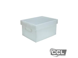 Caixa organizadora mdia 37cm x 28cm x 21cm cristal Polibrs 22917 - unidade