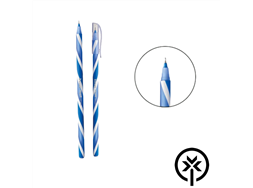 Caneta esferogrfica 1.0mm wave azul Bazze