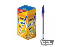 Caneta esferogrfica Bic cristal azul caixa com 50 unidades