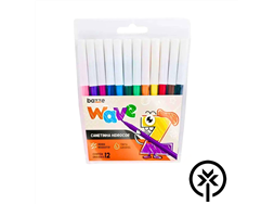 Caneta hidrocor com 12 unidades cores Bazze