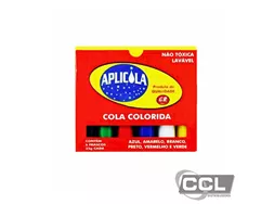 Cola colorida com 6 unidades de 25gr (cada) Aplicola