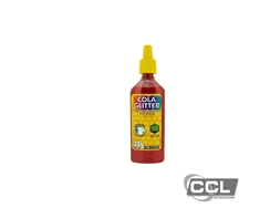 Cola com glitter 35gr Acrilex vermelho 205