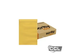 Envelope amarelo ouro 260mmx360mm com 100 unidades Scrity
