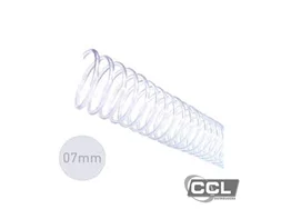 Espiral para encadernao 0,7mm para 25 folhas com 100 unidades cristal