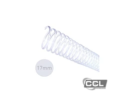 Espiral para encadernao 17mm para 100 folhas com 100 unidades cristal