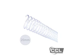 Espiral para encadernação 20mm para 120 folhas com 70 unidades cristal