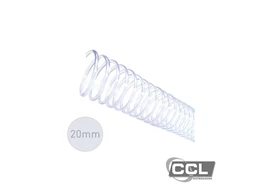 Espiral para encadernao 20mm para 120 folhas com 70 unidades cristal