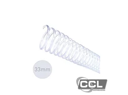 Espiral para encadernao 33mm para 250 folhas com 25 unidades cristal