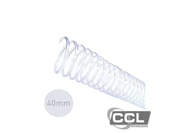 Espiral para encadernao 40mm para 350 folhas com 20 unidades cristal