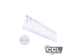 Espiral para encadernao 45mm para 400 folhas com 16 unidades cristal