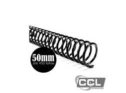 Espiral para encadernao 50mm para 450 folhas com 12 unidades preto