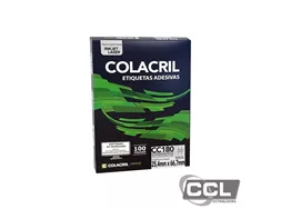 Etiqueta 25,4mm x 66,7mm com 100 folhas Colacril - 6180/CC180