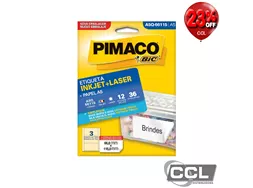 Etiqueta A5Q-66115 12 folhas com 36 unidades Pimaco