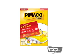 Etiqueta CD100B para CD carta 100 folhas com 200 unidades Pimaco