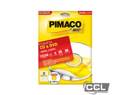 Etiqueta CD25B para CD carta 25 folhas com 50 unidades Pimaco