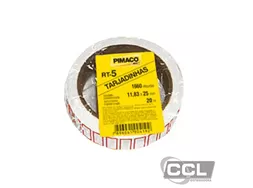 Etiqueta para preo RT5 11mm x 25mm rolo com 1660 unidades Pimaco