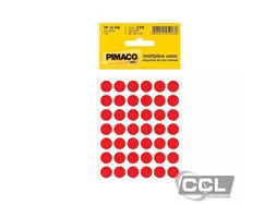 Etiqueta TP 12 vermelha com 210 unidades Pimaco