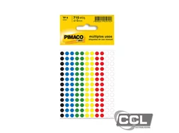Etiqueta TP 6 colorida para codificao com 715 unidades Pimaco