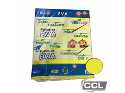 Eva placas emborrachadas 40cm x 48cm Leo&Leo amarelo com 10 unidades