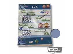 Eva placas emborrachadas 40cm x 48cm Leo&Leo azul-claro com 10 unidades