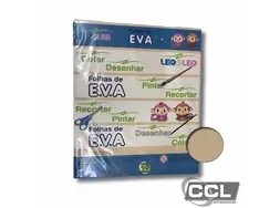 Eva placas emborrachadas 40cm x 48cm Leo&Leo bege com 10 unidades