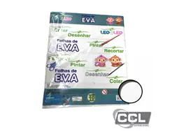 Eva placas emborrachadas 40cm x 48cm Leo&Leo branco com 10 unidades