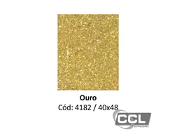 Eva placas emborrachadas 40cm x 48cm Leo&Leo ouro com glitter com 5 unidades