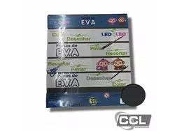 Eva placas emborrachadas 40cm x 48cm Leo&Leo preto com 10 unidades