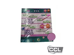 Eva placas emborrachadas 40cm x 48cm Leo&Leo rosa com 10 unidades