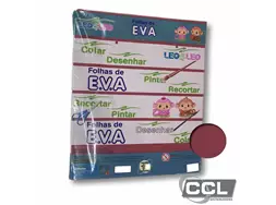 Eva placas emborrachadas 40cm x 48cm Leo&Leo vermelho com 10 unidades