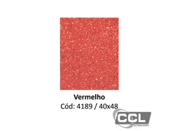 Eva placas emborrachadas 40cm x 48cm Leo&Leo vermelho com glitter com 5 unidades