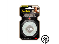 Fita dupla face espuma 12cm x 1,5m fixa forte 09 3M