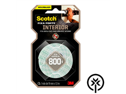 Fita dupla face espuma 19cm x 1,5m fixa forte interna 3M