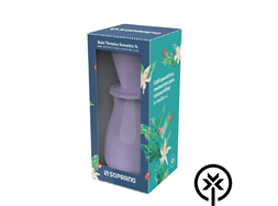 Garrafa term 1L + suporte p/ filtro roxo soprano