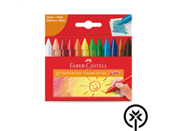 Giz de cera giz�o grande Faber com 12 unidades