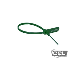 Lacre para malote 16cm/17cm verde com 100 unidades Qualy