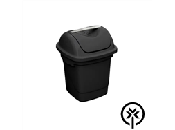 Lixeira plstica 10L com tampa basculante preta