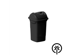 Lixeira plstica 14L com tampa basculante preta